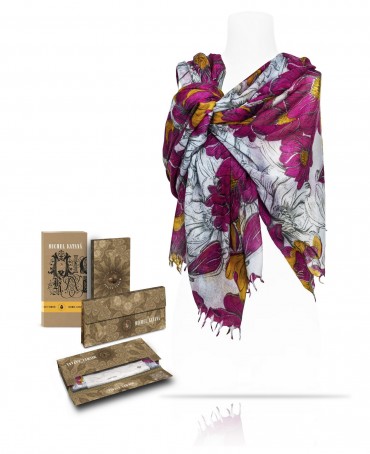 Палантин Женский W40-FLEUR.LINEARE/PURPLE